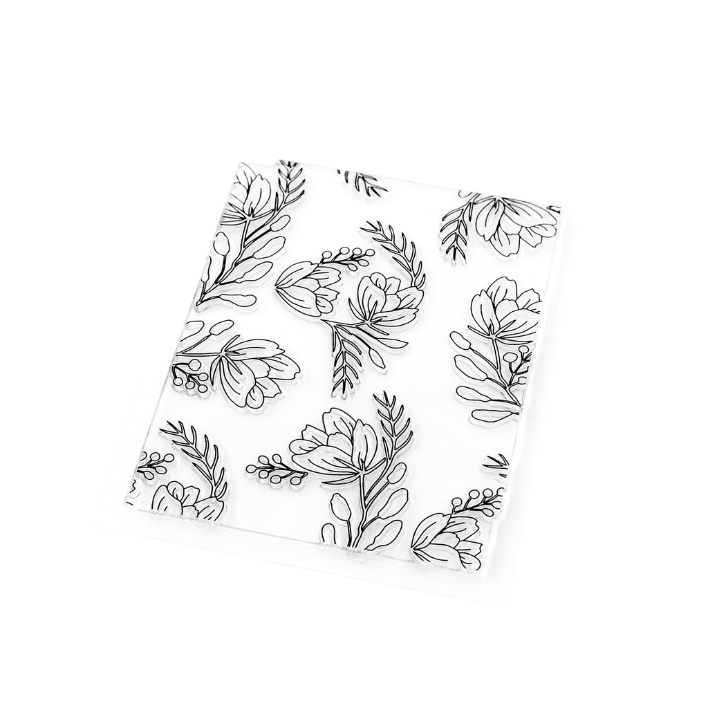 Pigment Craft Co Delicate Floral Background Stamp