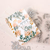 Pigment Craft Co Delicate Floral Background Stamp and Stencil Bundle Stacked Sentiments Card